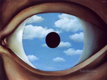  Surrealist Oil Painting - the false mirror 1928 Surrealist